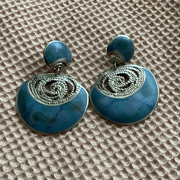Berebi Jewelry - Vintage Edgar Berebi Blue Earrings